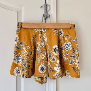 Urban Outfitters Yellow and White Floral Shorts